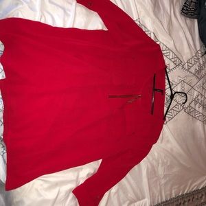 Red Blouse by Cathy - Size Extra Large